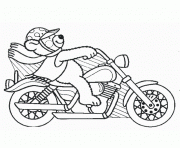 Coloriage motocyclette moto simple facile dessin