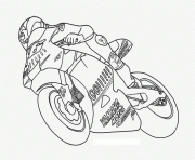 Coloriage moto de course 4 dessin