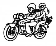 Coloriage motocyclette 42 dessin