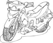 Coloriage moto facile simple dessin