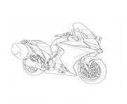 Coloriage moto de course dessin