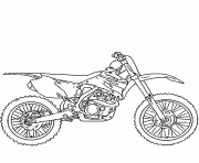 Coloriage yamaha moto de course 19 dessin