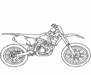 Coloriage moto de course dessin