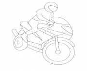 Coloriage moto facile 41 dessin