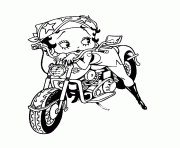 Coloriage moto de course 6 dessin