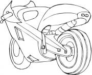Coloriage moto ninja dessin