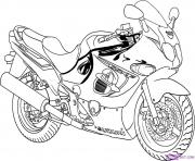 Coloriage moto de course 36 dessin