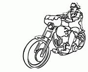 Coloriage moto de course 9 dessin
