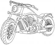 Coloriage moto de course 16 dessin