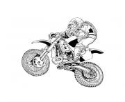 moto de course 4 dessin à colorier
