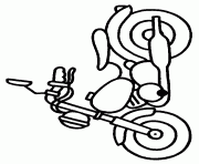 Coloriage spiderman moto dessin