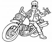 Coloriage motocyclette 3 dessin