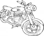 Coloriage moto de police dessin