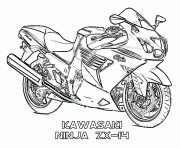 moto ninja dessin à colorier