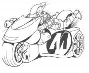 moto sport vitesse dessin à colorier