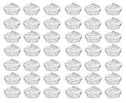 Coloriage cupcake kawaii facile muffin dessin