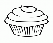 cupcake simple facile dessin à colorier