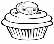doc mcstuffins cupcake dessin à colorier
