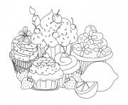 beautiful sweet cupcake coloring pages dessin à colorier