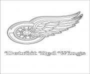 detroit red wings logo lnh nhl hockey sport dessin à colorier