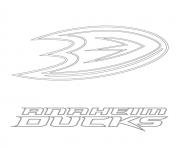 anaheim ducks logo lnh nhl hockey sport dessin à colorier