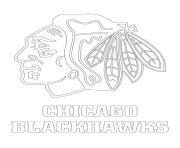 chicago blackhawks logo lnh nhl hockey sport1 dessin à colorier