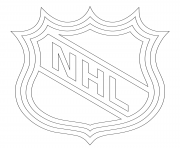 Coloriage hockey joueur lnh nhl hockey sport dessin