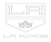 los angeles kings logo lnh nhl hockey sport dessin à colorier