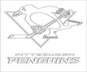 pittsburgh penguins logo lnh nhl hockey sport dessin à colorier