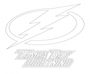 tampa bay lightning logo lnh nhl hockey sport dessin à colorier