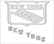 new york rangers logo lnh nhl hockey sport dessin à colorier