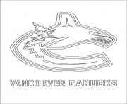 vancouver canucks logo lnh nhl hockey sport dessin à colorier