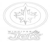 winnipeg jets logo lnh nhl hockey sport dessin à colorier