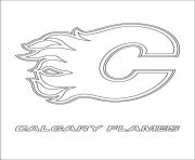 calgary flames logo lnh nhl hockey sport dessin à colorier