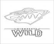 minnesota wild logo lnh nhl hockey sport dessin à colorier