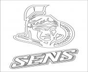 ottawa senators logo lnh nhl hockey sport dessin à colorier