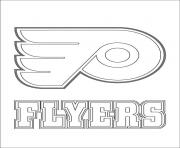 philadelphia flyers logo lnh nhl hockey sport dessin à colorier