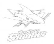 san jose sharks logo lnh nhl hockey sport dessin à colorier