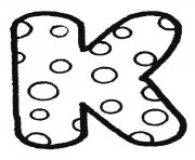 alphabet maternelle k dessin à colorier