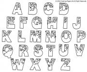 Coloriage lettre l alphabet animaux dessin