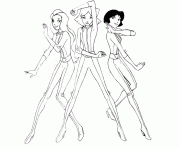 Coloriage totally spies equipe de feu