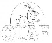 Olaf 2017 dans Olaf Frozen Adventure dessin à colorier