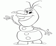 Coloriage disney olaf dessin