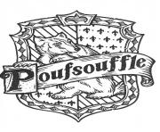 blason de Poufsouffle Harry Potter dessin à colorier