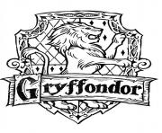 Coloriage blason de gryffondor harry potter