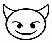 Coloriage diable emoji iphone