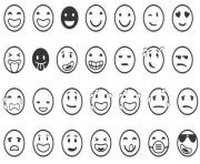 Coloriage Worried sourirey Face emoji dessin