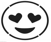 Laughing Face Emoji Black And White Smiling Face With Hear dessin à colorier