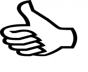 Thumbs Up emoji dessin à colorier