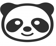 panda emoji dessin à colorier